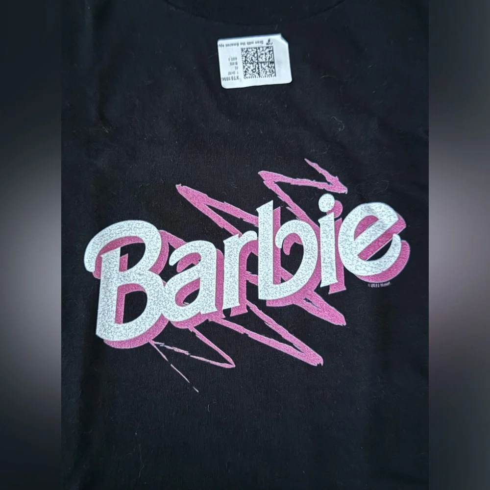 New w/ Amazon tag Girls 4T Barbie T-Shirt Club - 90s Barbie Logo T-Shirt